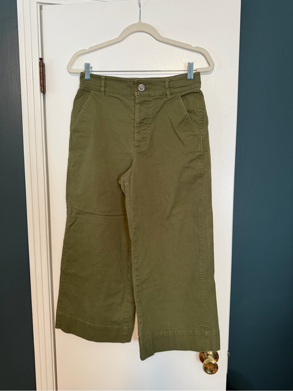 Madewell Cropped Wide-Leg Pants in Camel Brown
